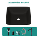 Artistic Vessel Sink With Faucet And Pop Up Drain - Matte Black by HouseOfZazla