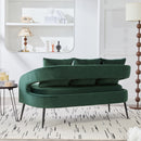 Open Back Loveseat Settee With 3 Pillows by HouseOfZazla