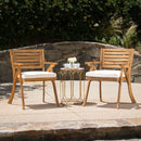 Dining Chair With Water-Resistant Cushion - Teak Wood by HouseOfZazla