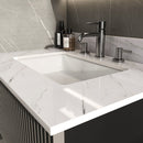 Bianco Carrara Venato Elegant Marble Vanity Top, Bathroom Vanity With Undermount Sink, Sintered Stone by HouseOfZazla