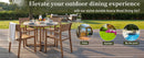 U_STYLE 5-Piece Outdoor Dining Set with Acacia Wood Chairs by HouseOfZazla