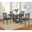 Ingall - 5 Piece Set With Storage Table And Upholstered Chairs - Medium Gray by HouseOfZazla