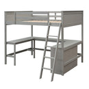 Loft Bed With Shelves With Desk by HouseOfZazla