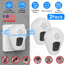 Ultrasonic Pest Repeller 2-Pack for Mosquitoes, Roaches & Rats