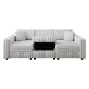 106.3" U-Shaped 6-Person Sofa with Ottoman