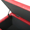 Upholstered PU Leather Storage Ottoman, Solid Wooden Legs by HouseOfZazla