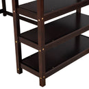 Loft Bed With Storage Shelves And Under Bed Desk by Unique Piece Furniture