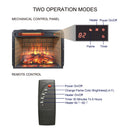 Infrared Quartz Heater Fireplace Insert -Woodlog Version With Brick by Unique Piece Furniture