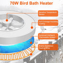 70W Outdoor Bird Bath Heater Winter Deicer with Thermostat, Auto Shutoff & Waterproof Design by GBruno Store
