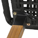 5 Pieces Patio Furniture Chair Sets, Patio Conversation Set With Wicker Cool Bar Table, Ottomans,Outdoor Furniture Bistro Sets for Porch,Backyard,Balcony,Poolside Black&Beige