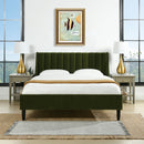 Aspen - Vertical Tufted Modern Headboard Platform Bed Set by HouseOfZazla