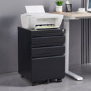 Contemporary 3 Drawer Mobile Filing Cabinet With Lock, Metal Office Storage For Legal / Letter Size by HouseOfZazla