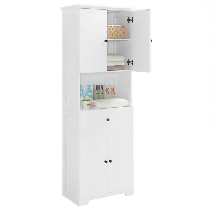 Walker Edison | White Tall Bathroom Storage Cabinet