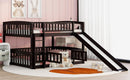 Low Bunk Bed With Slide, Fence And Ladder by Unique Piece Furniture