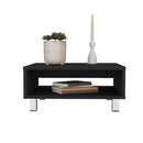 Coffee Table 1 Shelf, 4 Legs - Black by Unique Piece Furniture