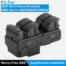 Electric Master Power Window Switch Driver Side Fit for 2007-2013 Chevy Silverado GMC Sierra 1500 2500HD 3500HD 20945129 25789692