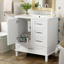 Bathroom Vanity, Modern Bathroom Cabinet With Sink Combo Set, Bathroom Storage Cabinet With A Soft Closing Door And 3 Drawers, Solid Wood Frame by HouseOfZazla