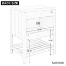 Bathroom Vanity Base Only, Soild Wood Frame, Bathroom Storage Cabinet With Doors And Open Shelf by HouseOfZazla