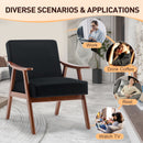 Mid Century Modern Accent Chair With Solid Wood Frame And Extra Thick Backrest by Unique Piece Furniture