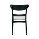 Set of 2 Mid-Century Dining Chairs - Upholstered Seat, Rubberwood Legs by HouseOfZazla