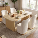 68.75" Wood Dining Table Set with 4