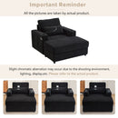 Modern Style Armchair Chaise Lounge Sofa Couch With Movable Storage Ottoman, USB Ports, Cup Holders, Phone Holder, Side Pockets by HouseOfZazla