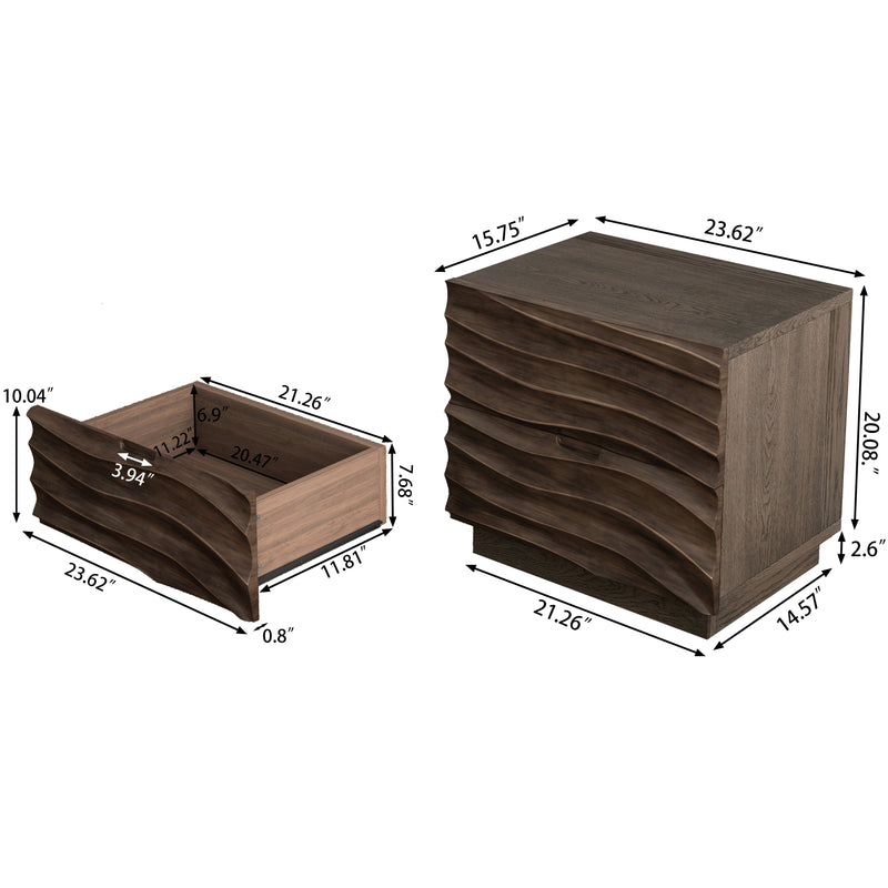 Solid Wood Nightstands with 2 Drawers, photo 6 of 10