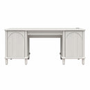 Selena - Double Pedestal Desk - Rustic White