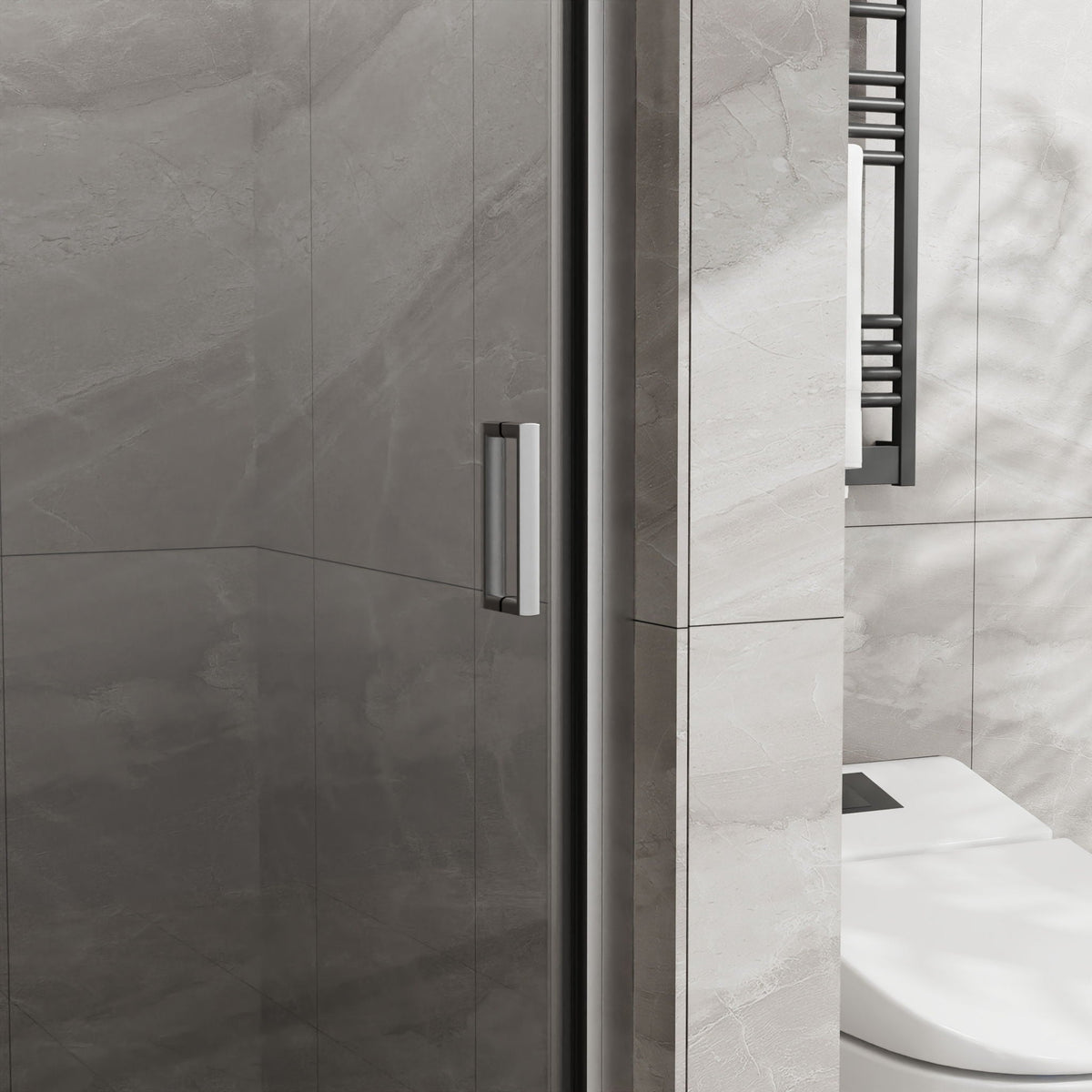 Pivot Shower Door, Tempered Glass, Semi Frameless, photo 9 of 16