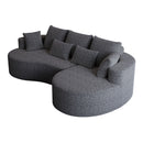 Curved Oversized Sectional Sofa With Extra Deep Seat by HouseOfZazla