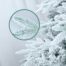 6ft Pre-Lit Flocked Artificial Christmas Tree with 400 Warm White Lights