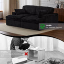 Double Chaise Lounge Chair, Oversized Upholstered Sleeper Cloud Couch