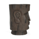 Outdoor Side Table Easter Island Moai Statue Pedestal by HouseOfZazla