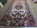 5.5' X 10.5' Antique Handmade Indian Floral Oriental Wool Rug Tribal Veg Dye Nice