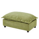 Modern Cozy Upholstered Armchair Sofa With Movable Ottoman by HouseOfZazla