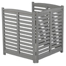 3 Panel Outdoor Wooden Air Conditioner Fence