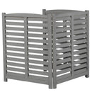 3 Panel Outdoor Wooden Air Conditioner Fence