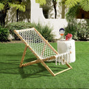 Bamboo Weaving Chair Set With Handwoven Rope For Patio And Living Spaces - Natural by HouseOfZazla