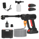 Cordless Pressure Washer With 6 In 1 Nozzle Portable Electric Power Washer High Pressure Water Sprayer 1000PSI Car Washer Cleaner with 12000mAh 21V Re