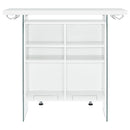 Acosta Freestanding Home Bar Wine Cabinet White High Gloss