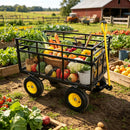 Wagon Cart Garden Cart Trucks Make It Easier To Transport Firewood Yellow+Black by HouseOfZazla