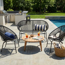 Nusa Outdoor Patio 4-Pcs Chat Set by HouseOfZazla