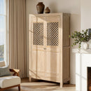 Arden - 2 Door Bookcase Storage Cabinet - Natural by HouseOfZazla