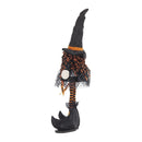 Standing Gnome With Banner & Spring Body, For Halloween Decor - Black / Orange / White by Unique Piece Furniture