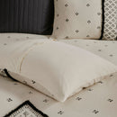 3 Piece Cotton and Flax Linen Blend Comforter Set Natural Full/Queen