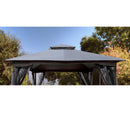 10x10 Gazebo Double Roof Replacement Canopy Fabric by Unique Piece Furniture
