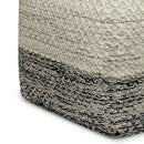 Macie - Square Woven Outdoor / Indoor Pouf - Gray / White by Unique Piece Furniture