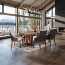 Gilsea - Fabric & Synthetic Leather Side Chair (Set of 2) - Beige & Brown Finish by Unique Piece Furniture