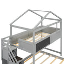 House Style Bunk Bed With Storage Staircase And board by HouseOfZazla