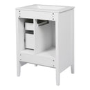 Retro Bathroom Vanity With Sink, Soft Closing Cabinet & Drawers by HouseOfZazla